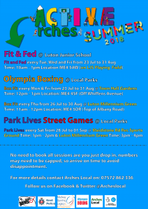 Active Arches Summer Programme Poster
